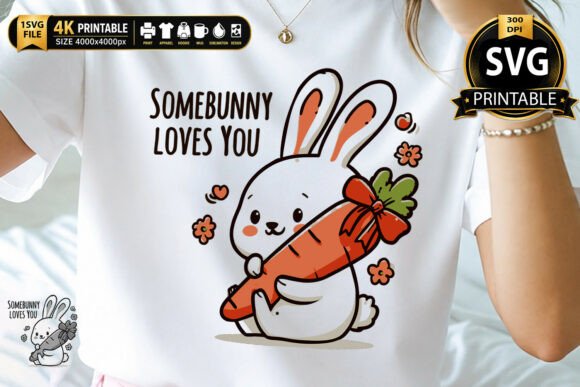 Download Somebunny Loves You Cute Rabbit Design - Premium Resources