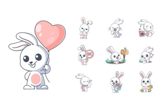 Download Cute Bunny Design Cartoon Collection - Cute bunny design Collection