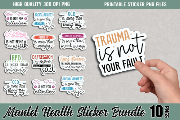 Download Mental Health Sticker Bundle - Mental health sticker bundle Collection