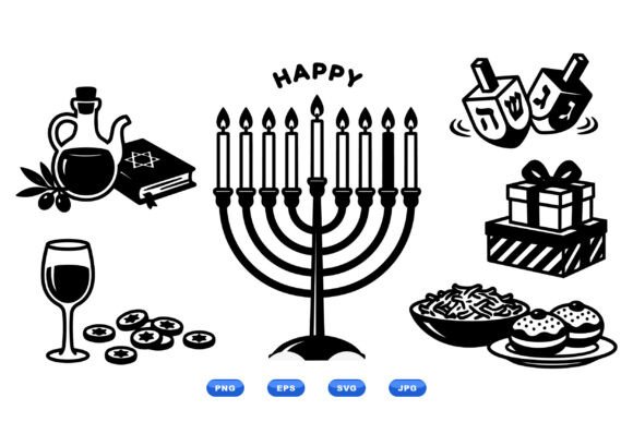 Download Hanukkah Festive Clipart Pack - Festive clipart pack Collection