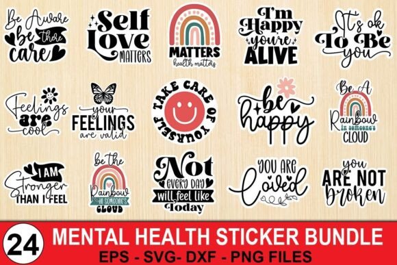Download Mental Health Sticker Bundle - Premium Resources