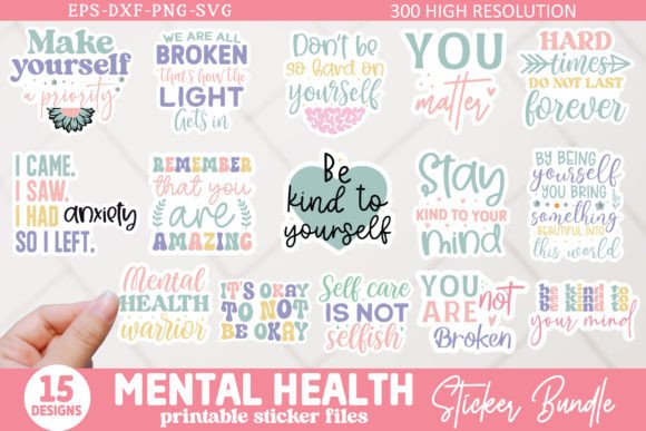 Download Mental Health Sticker Bundle - Mental health sticker bundle Collection